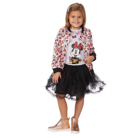 MINNIE MOUSE 3-Piece Set***Bomber, T-Shirt & Tutu - Picture 2 of 8